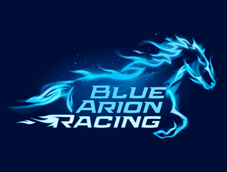 Blue Arion Racing logo design by megalogos