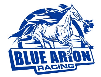 Blue Arion Racing logo design by LogoQueen