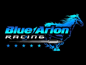 Blue Arion Racing logo design by LogoQueen