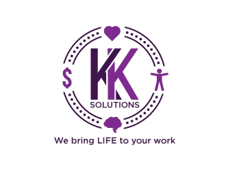 K&K Solutions logo design by Foxcody