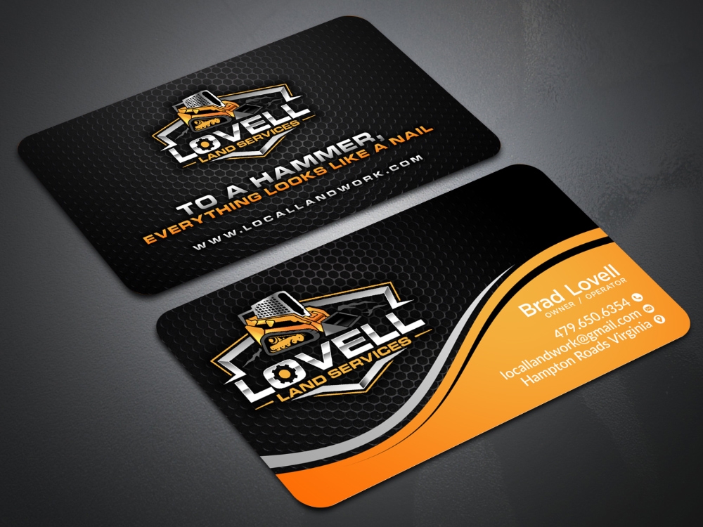 Lovell Land Services logo design by Realistis