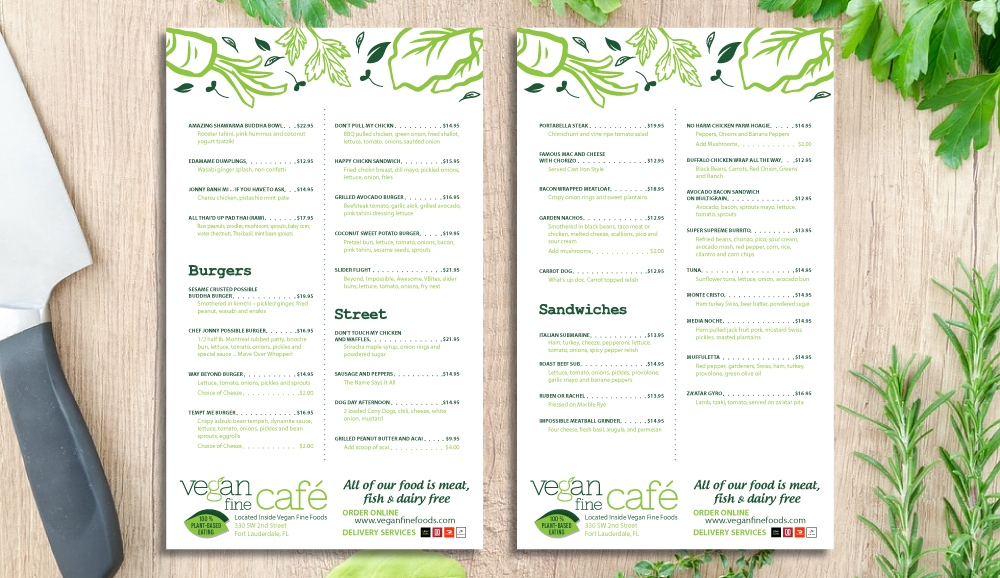 Vegan Fine Cafe logo design by LogOExperT