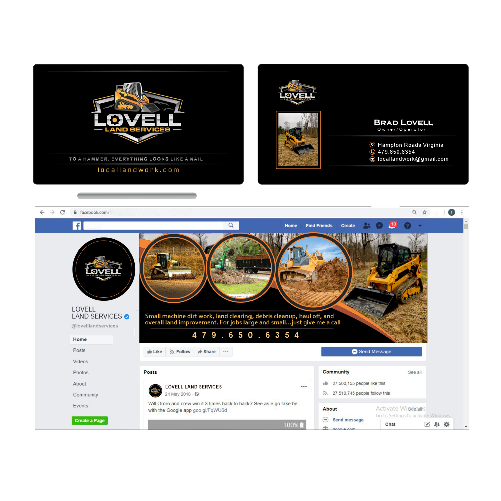 Lovell Land Services logo design by TMOX