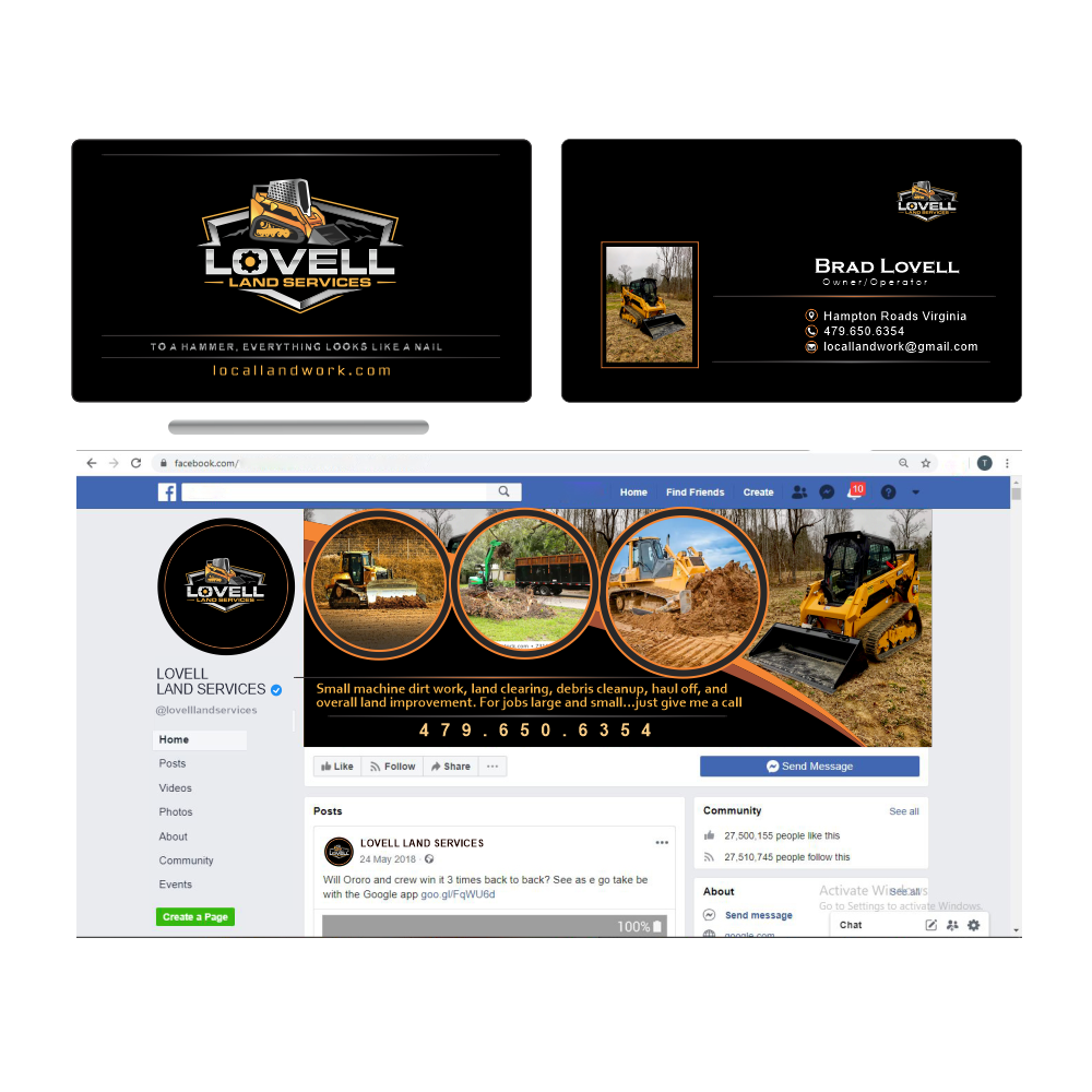 Lovell Land Services logo design by TMOX