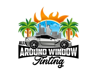 All Around Window Tinting  logo design by DreamLogoDesign