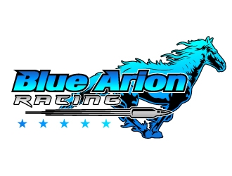 Blue Arion Racing logo design by LogoQueen