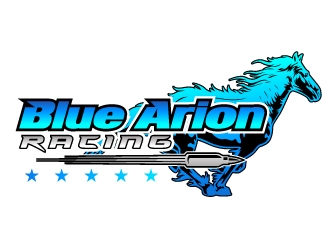 Blue Arion Racing logo design by LogoQueen