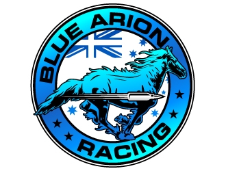 Blue Arion Racing logo design by LogoQueen