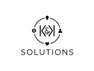 K&K Solutions logo design by protein