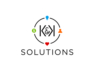 K&K Solutions logo design by protein