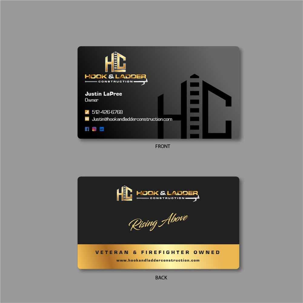 Hook & Ladder Construction logo design by SOLARFLARE