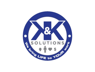 K&K Solutions logo design by IjVb.UnO