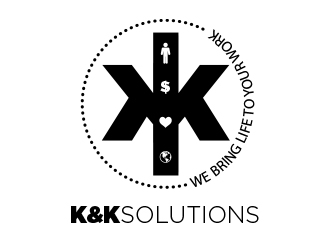 K&K Solutions logo design by Manolo