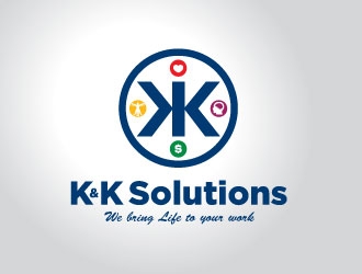 K&K Solutions logo design by chad™