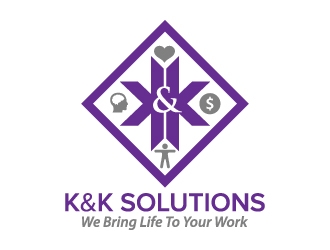 K&K Solutions logo design by jaize