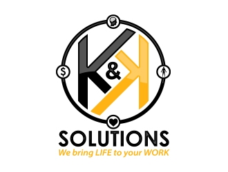 K&K Solutions logo design by MarkindDesign