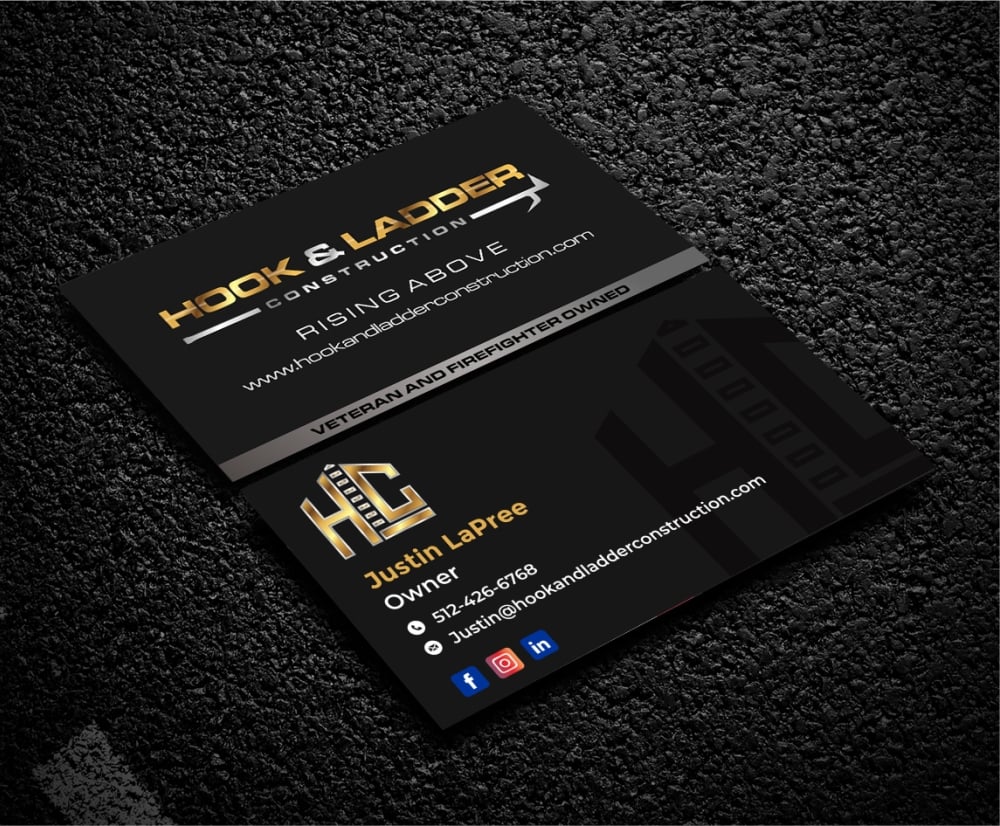 Hook & Ladder Construction logo design by zizze23