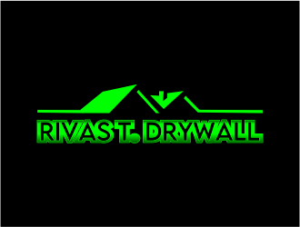 RIVAS T. DRYWALL logo design by up2date