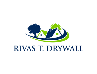 RIVAS T. DRYWALL logo design by DiDdzin