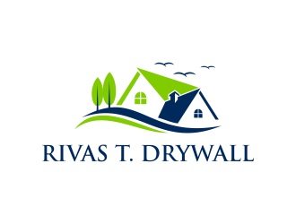 RIVAS T. DRYWALL logo design by DiDdzin