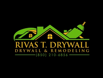 RIVAS T. DRYWALL logo design by MarkindDesign