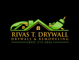 RIVAS T. DRYWALL logo design by MarkindDesign