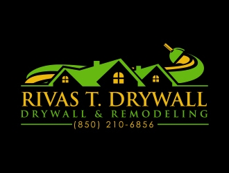 RIVAS T. DRYWALL logo design by MarkindDesign