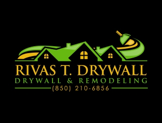 RIVAS T. DRYWALL logo design by MarkindDesign