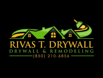 RIVAS T. DRYWALL logo design by MarkindDesign