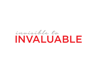 Invisible to Invaluable logo design by Barkah