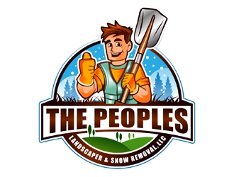 The Peoples Landscaper & Snow Removal, LLC logo design by DreamLogoDesign