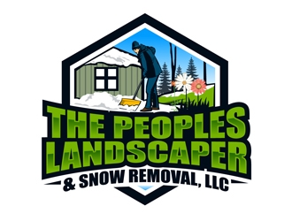 The Peoples Landscaper & Snow Removal, LLC logo design by DreamLogoDesign