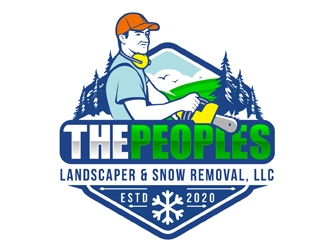 The Peoples Landscaper & Snow Removal, LLC logo design by DreamLogoDesign