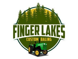 Finger Lakes Custom Baling  logo design by Kruger