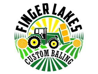 Finger Lakes Custom Baling  logo design by MAXR