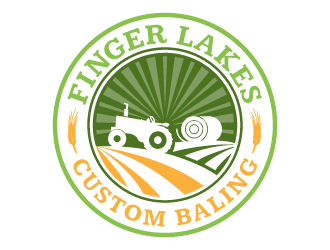 Finger Lakes Custom Baling  logo design by akilis13