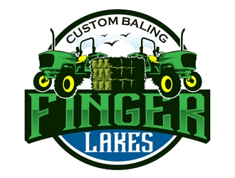 Finger Lakes Custom Baling  logo design by DreamLogoDesign