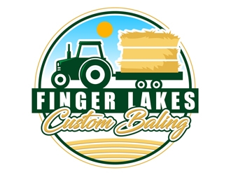 Finger Lakes Custom Baling  logo design by DreamLogoDesign