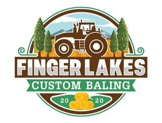 Finger Lakes Custom Baling  logo design by DreamLogoDesign