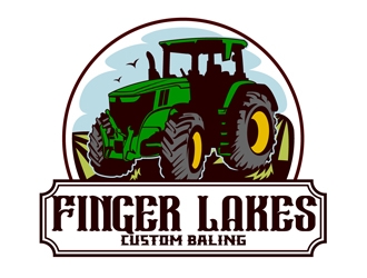 Finger Lakes Custom Baling  logo design by DreamLogoDesign