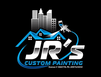 JR’s Custom Painting  logo design by DreamLogoDesign