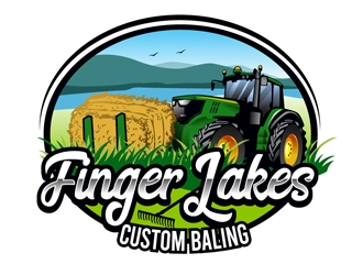 Finger Lakes Custom Baling  logo design by DreamLogoDesign