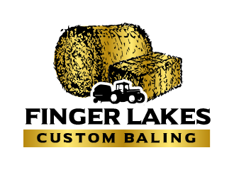 Finger Lakes Custom Baling  logo design by BeDesign