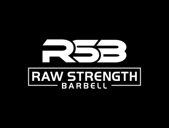 RAW STRENGTH BARBELL logo design by akhi