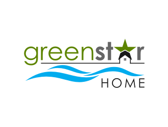 Green Star Home logo design by hopee