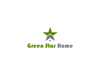 Green Star Home logo design by sodimejo