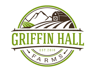 Griffin Hall Farms logo design by akilis13