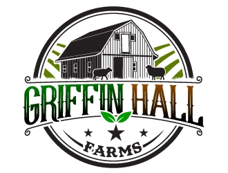 Griffin Hall Farms logo design by design_brush