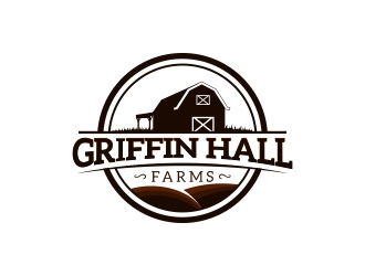 Griffin Hall Farms logo design by naldart