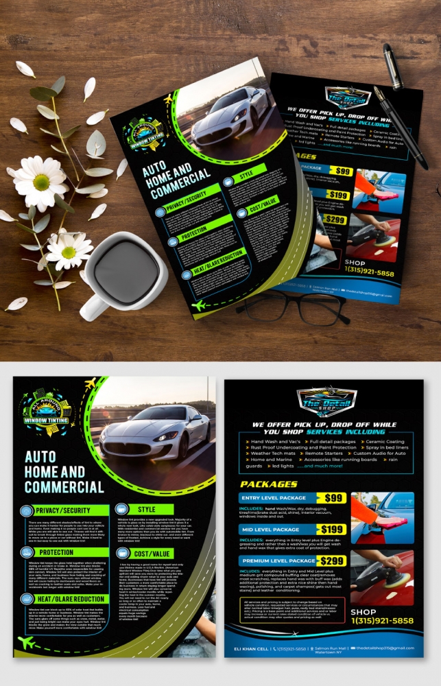 All Around Window Tinting  logo design by Boomstudioz